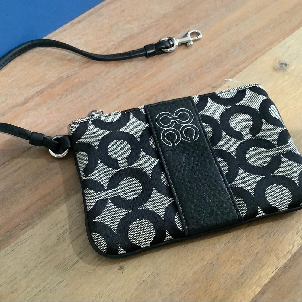 Black and Gray Wristlet with Logo